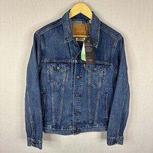 Levi’s Premium Denim Trucker Jacket Men’s S NWT Classic Blue